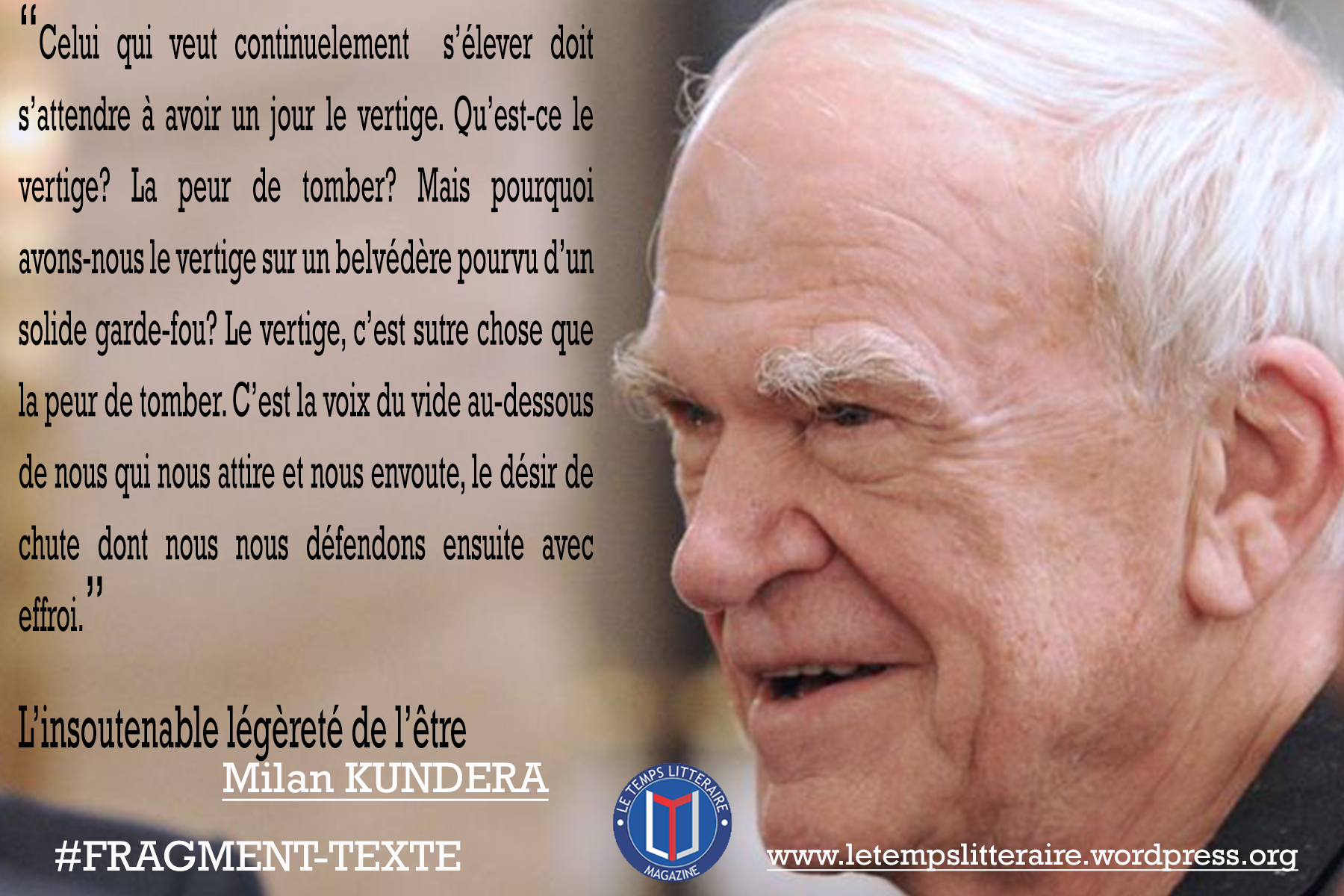 Fragment-Texte : Milan KUNDERA