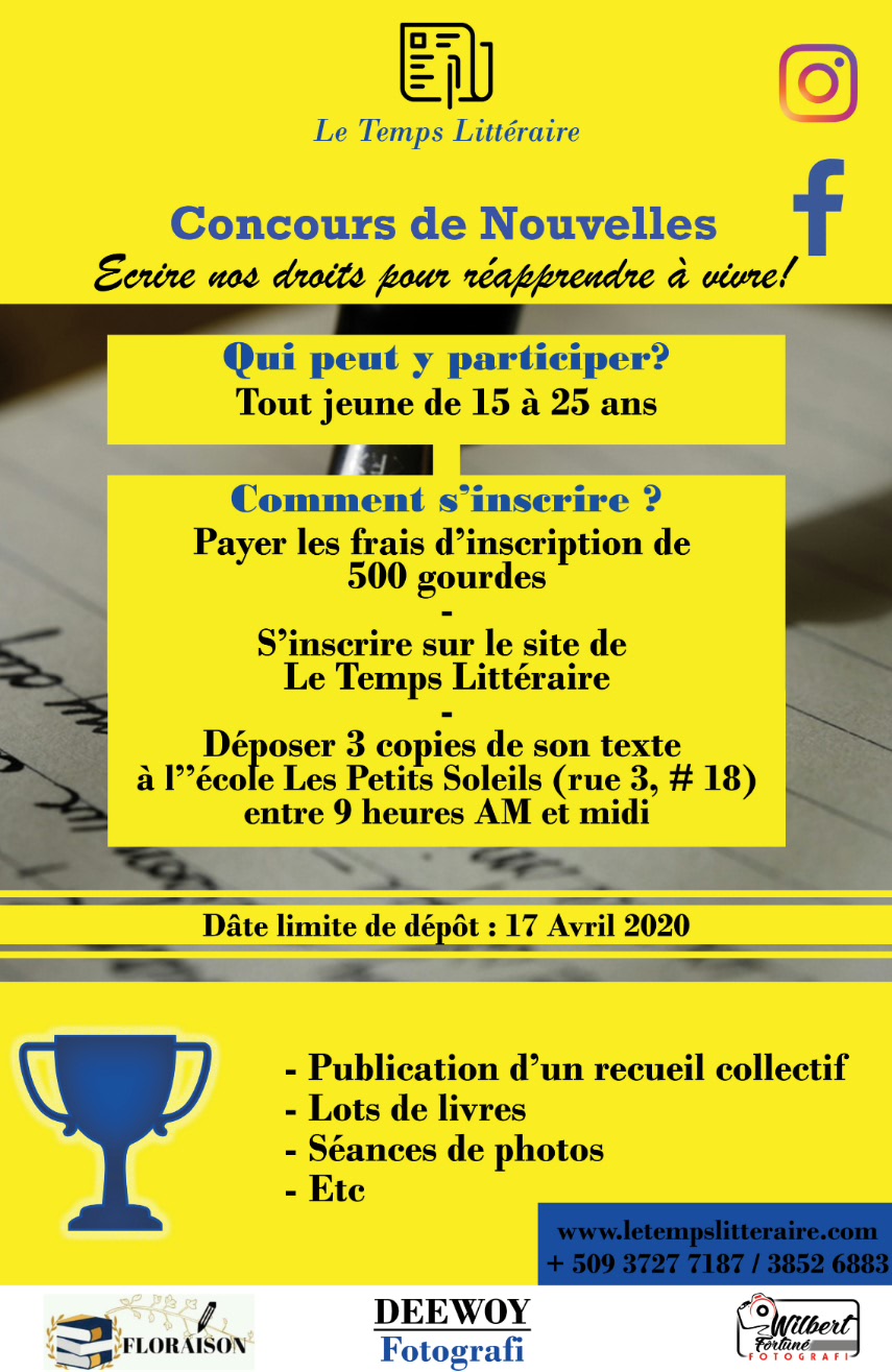 Tout ou presque sur le Concours de Nouvelles : Ecrire nos droits pour réapprendre à vivre ! / An n ekri dwa n pou n reyaprann viv !